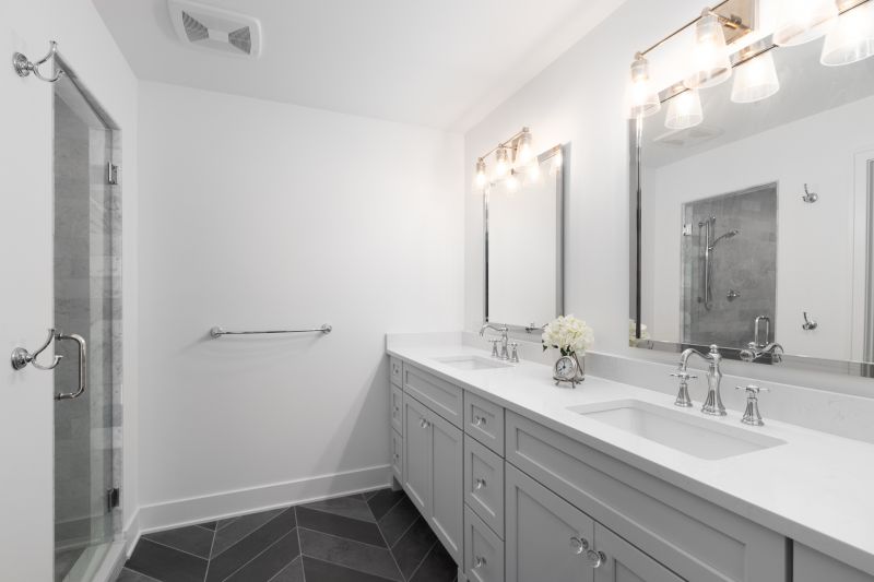 Modern vanity with dual sinks